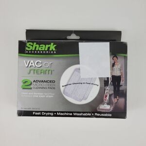 Shark Accessories VAC or STEAM Cleaning 2 Pads - White